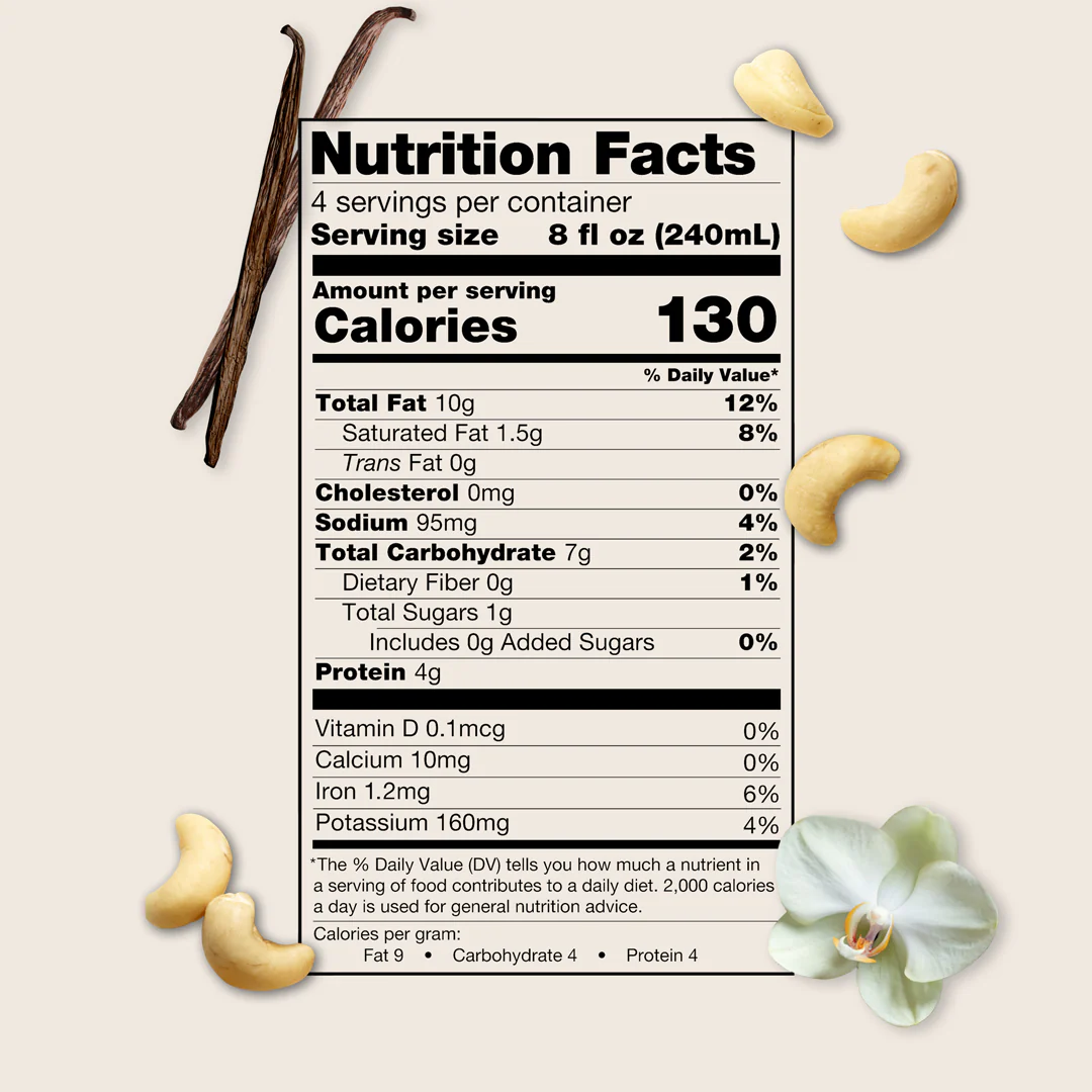 Unsweetened Vanilla Cashew - Image 3